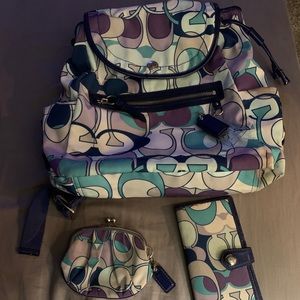 Coach backpack set